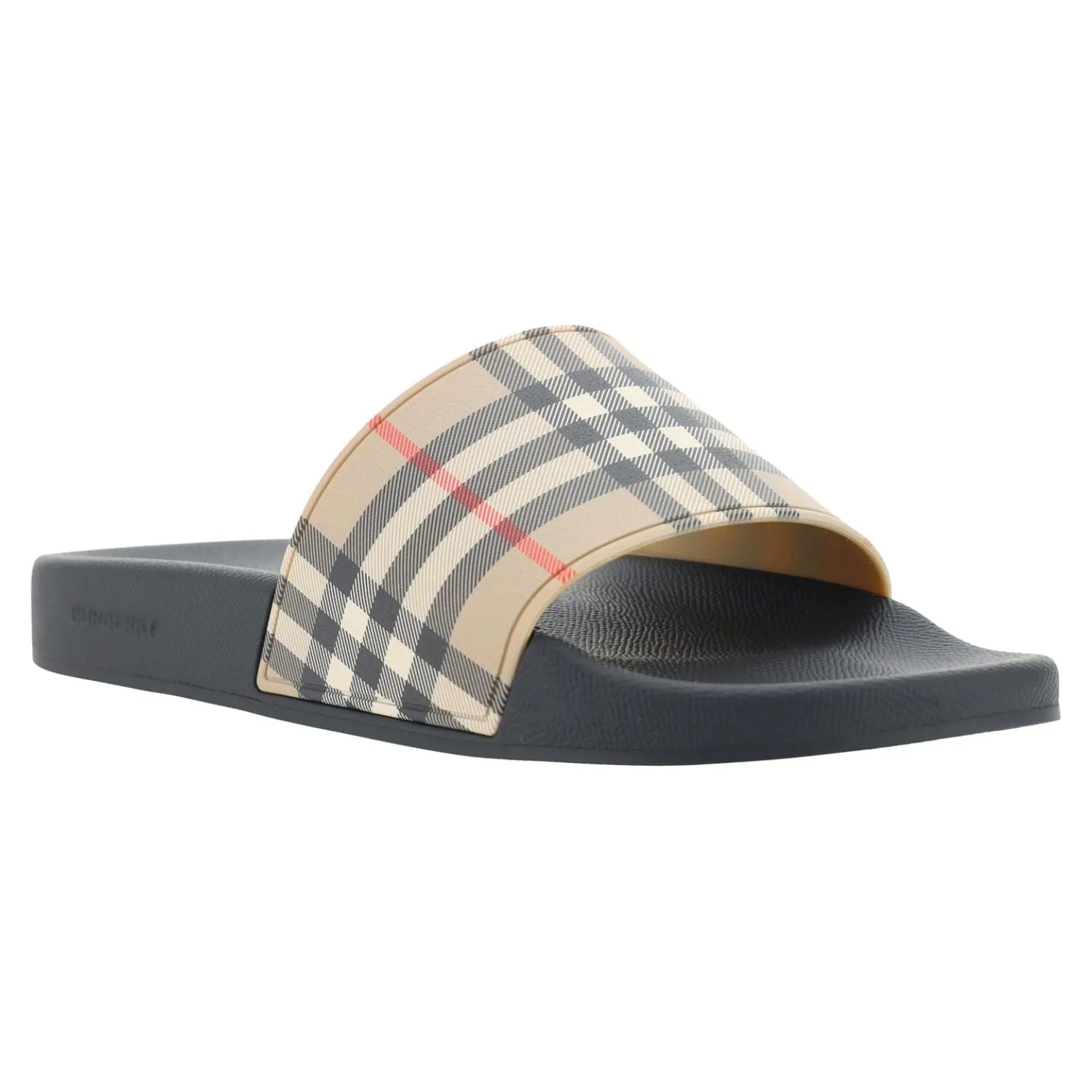 Shoes If You Have Flat Feet Burberry Brown Rubber Slides Sandals