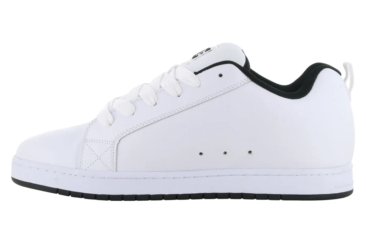 DC Court Graffik Shoes White Wide Width Skate Shoes