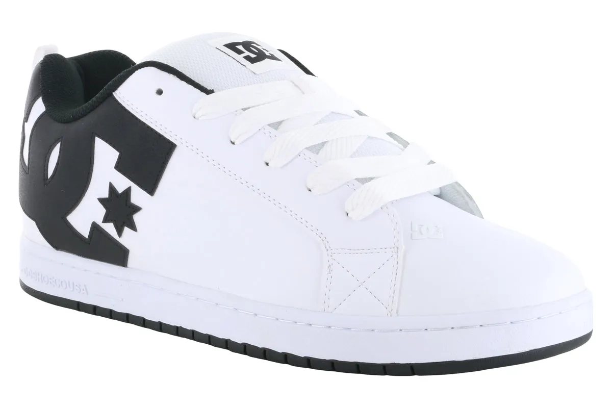 DC Court Graffik Shoes White Slip On Skate Shoe
