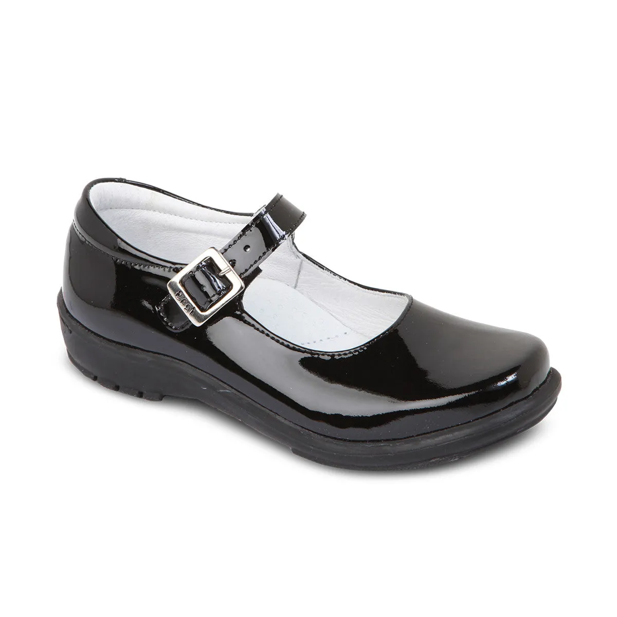 With Support For Walking Walking DG-7471 - Black Patent Leather - Dogi Kids School Shoes