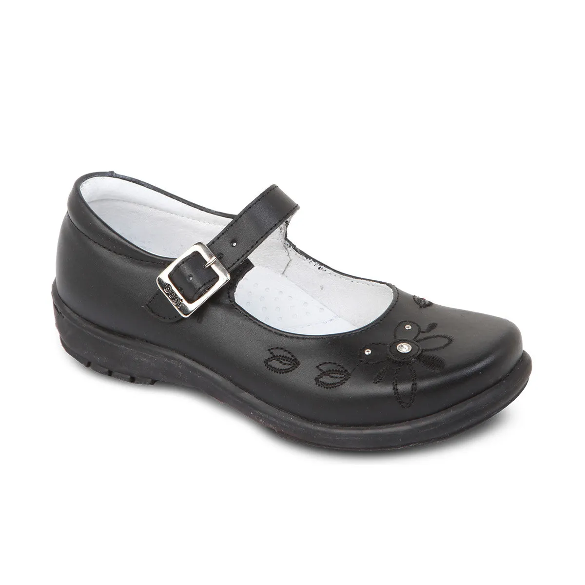 DG-7481 - Black Genuine Leather - Dogi Kids School Shoes Best Breathable