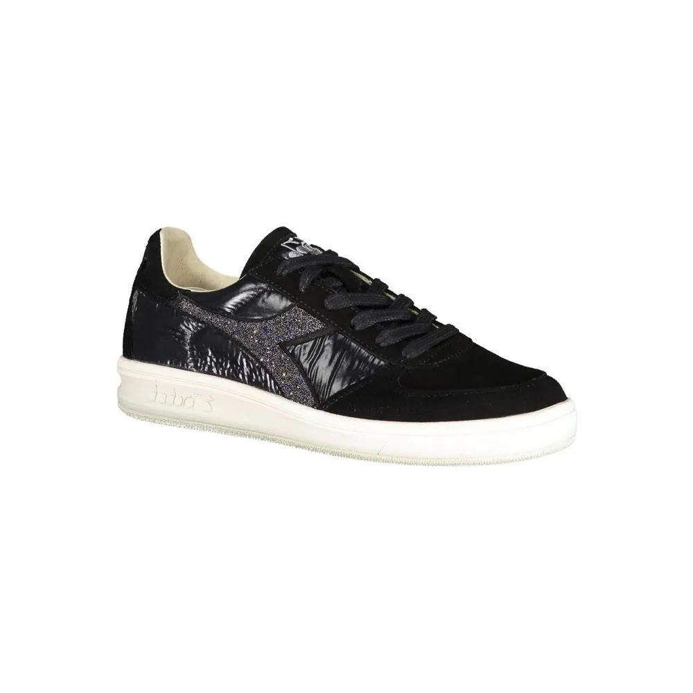 Slide On Sneakers Diadora Black Leather Women Sneaker