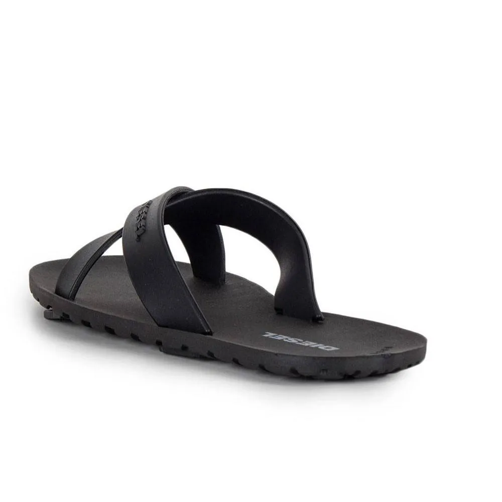 Dvs Flip Flops Diesel Plaja Wash Black Strap Plastic Sandals