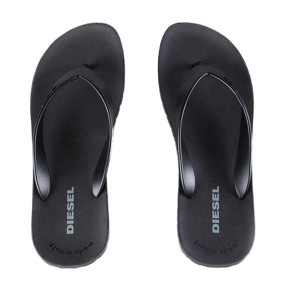Diesel Splish Flip Flops - Black Flip Flops That Stay On Your