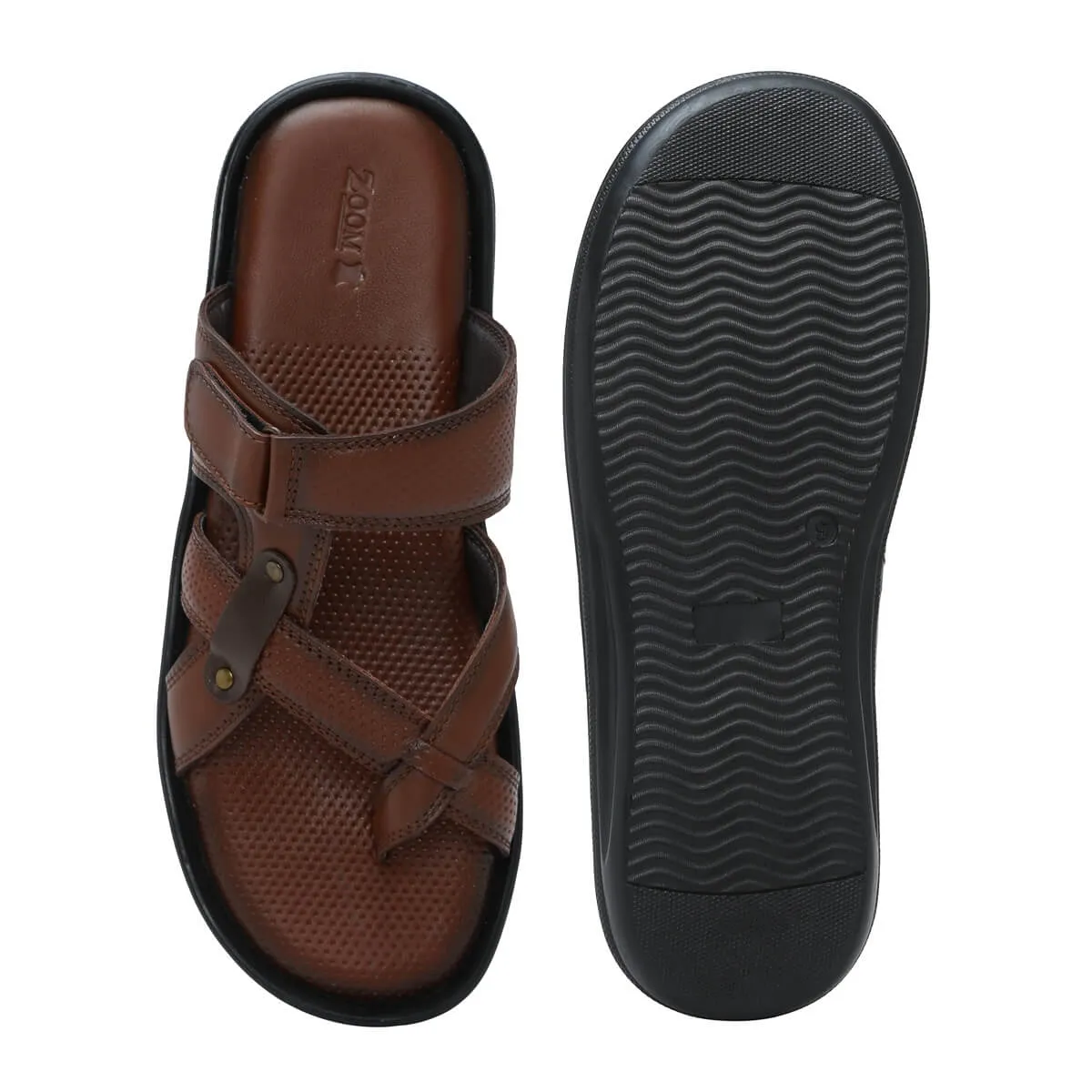 Zoom Shoes Casual Leather Slingback Sandals For Men C-30 Italia