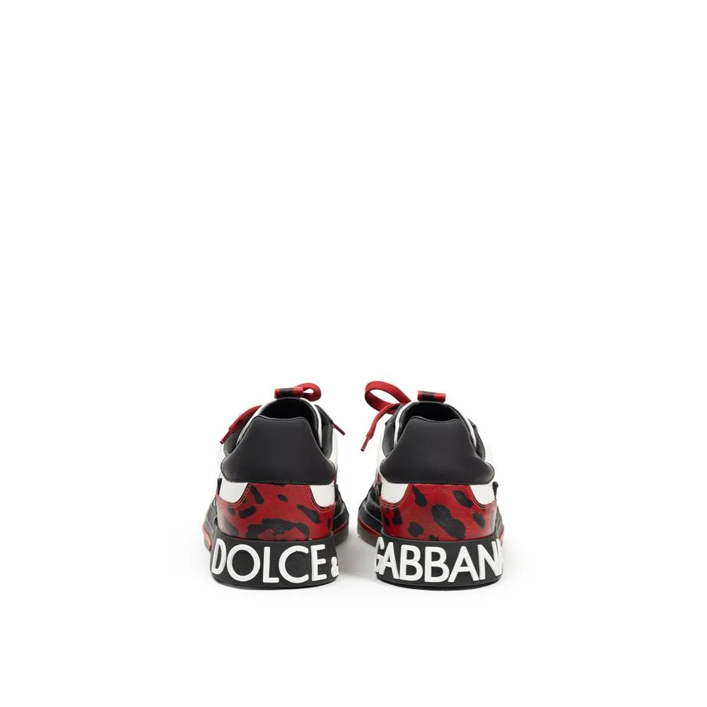 Support Insoles For Flat Shoes Dolce & Gabbana Black And White Leather Low Top Sneakers