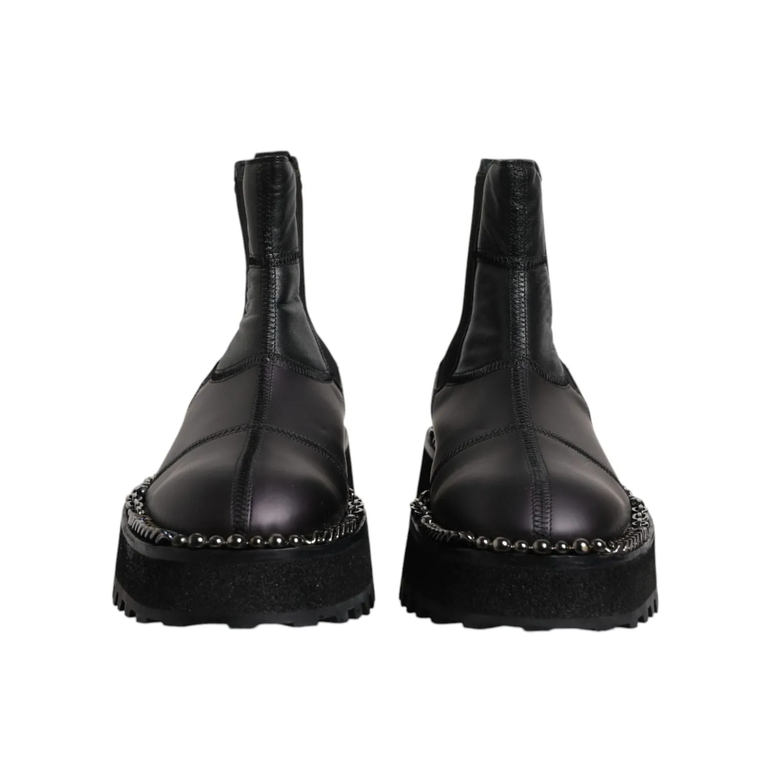Dolce & Gabbana Black Chelsea Boots Leather Slip On Shoes Guess Boots