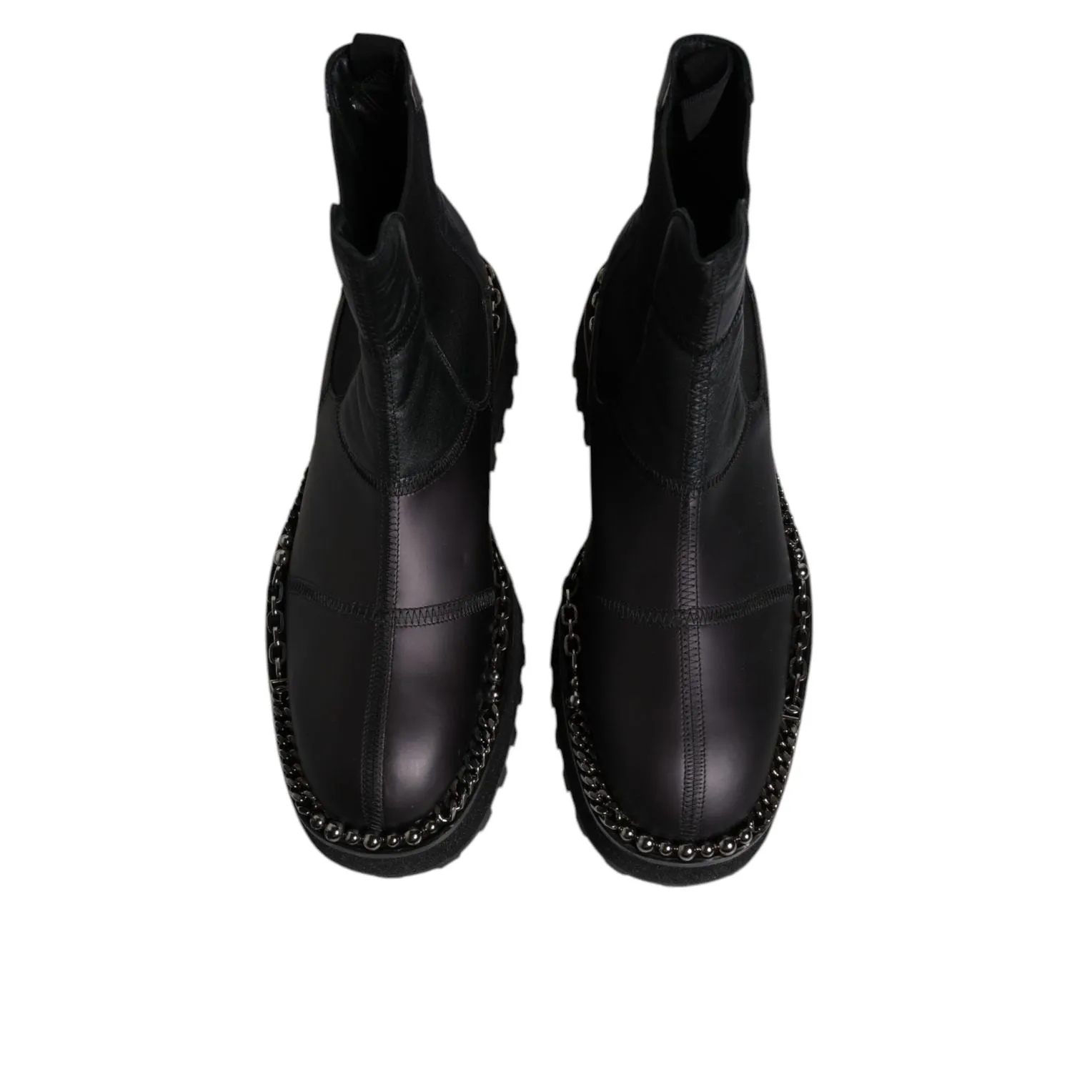 Dolce & Gabbana Black Chelsea Boots Leather Slip On Shoes Yellowstone Boots