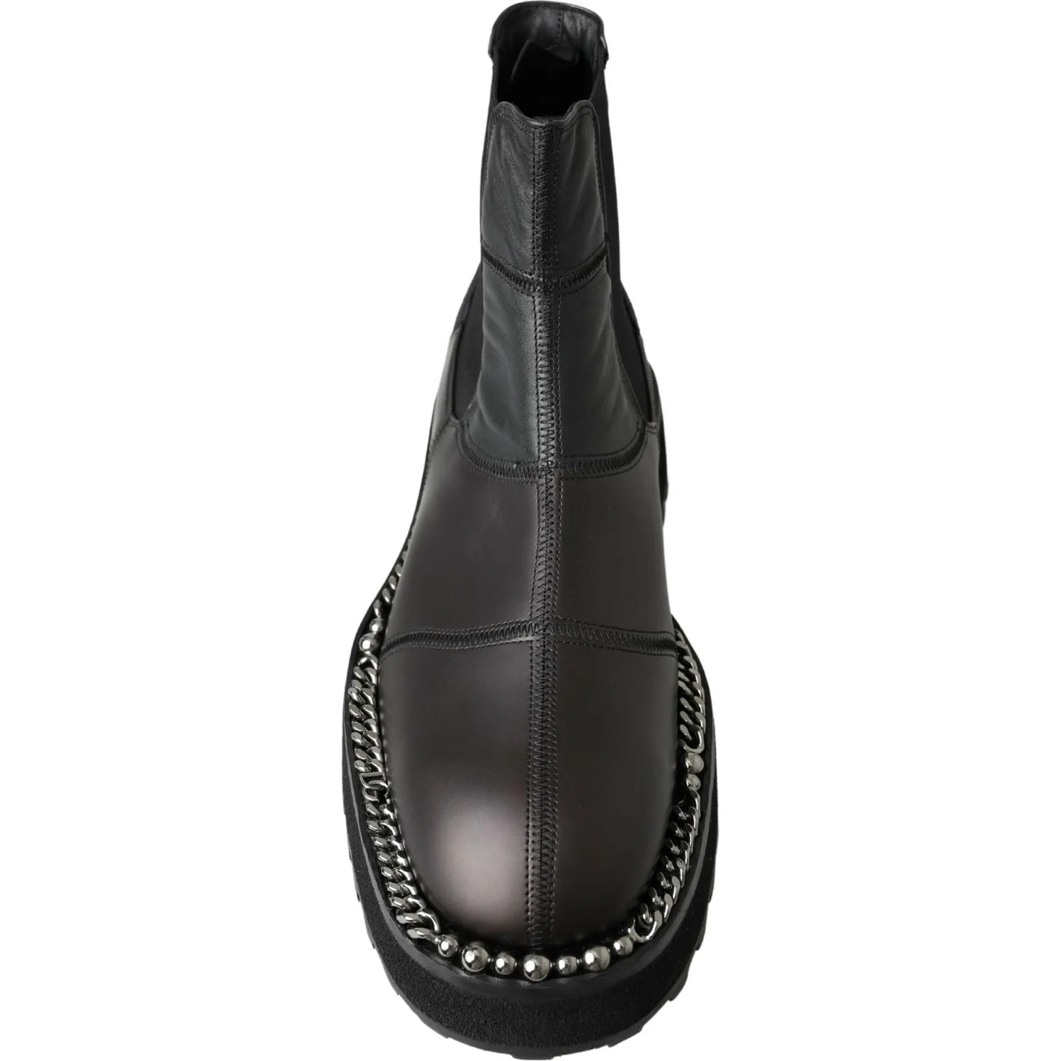 Leg Warmers In Boots Dolce & Gabbana Black Leather Slip on Stretch Boots