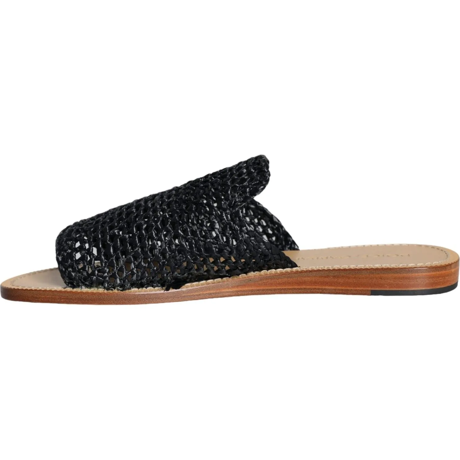 Sandals Royal Caribbean All Inclusive Resorts Dolce & Gabbana Black Monochrome Braided Raffia Slides Shoes