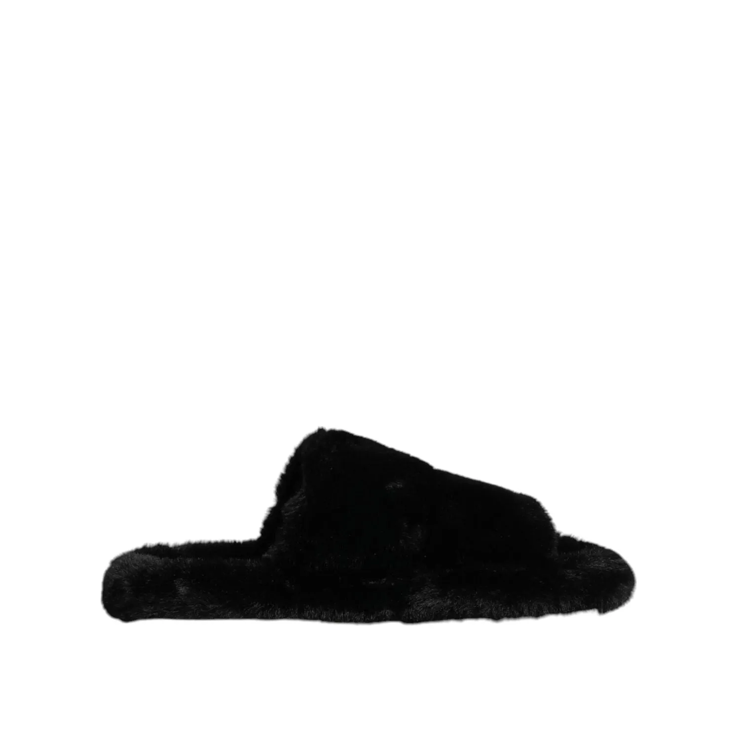 Sandals For Dolce & Gabbana Black Polyester Velvet Slides Slipper Shoes