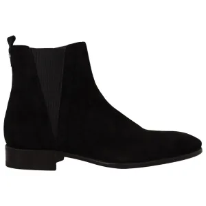 Winter Rain Boots Dolce & Gabbana Black Suede Leather Chelsea Mens Boots Shoes