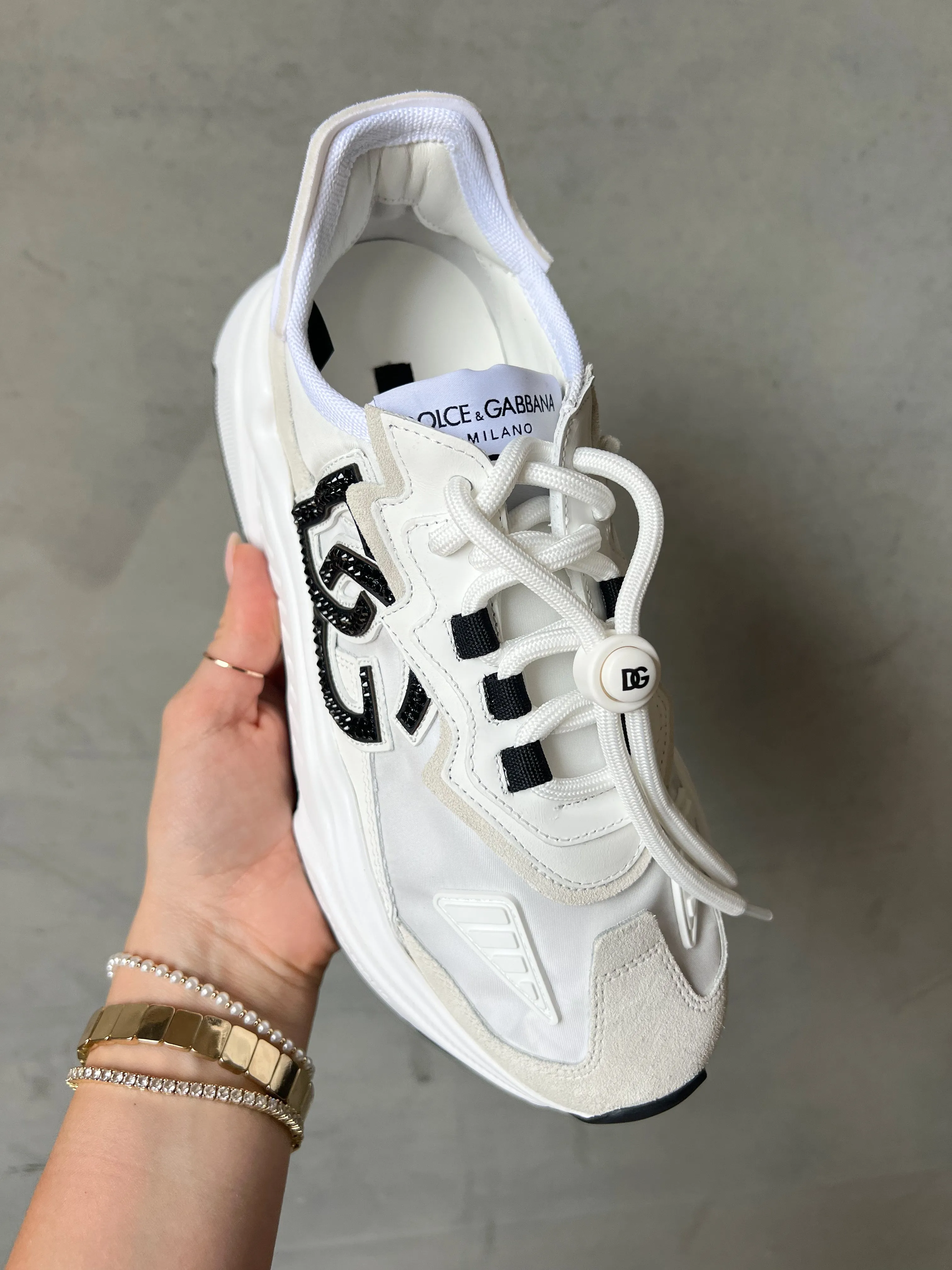 Dolce & Gabbana Black Swarovski Womens  Sneakers Adidas Astir Shoe