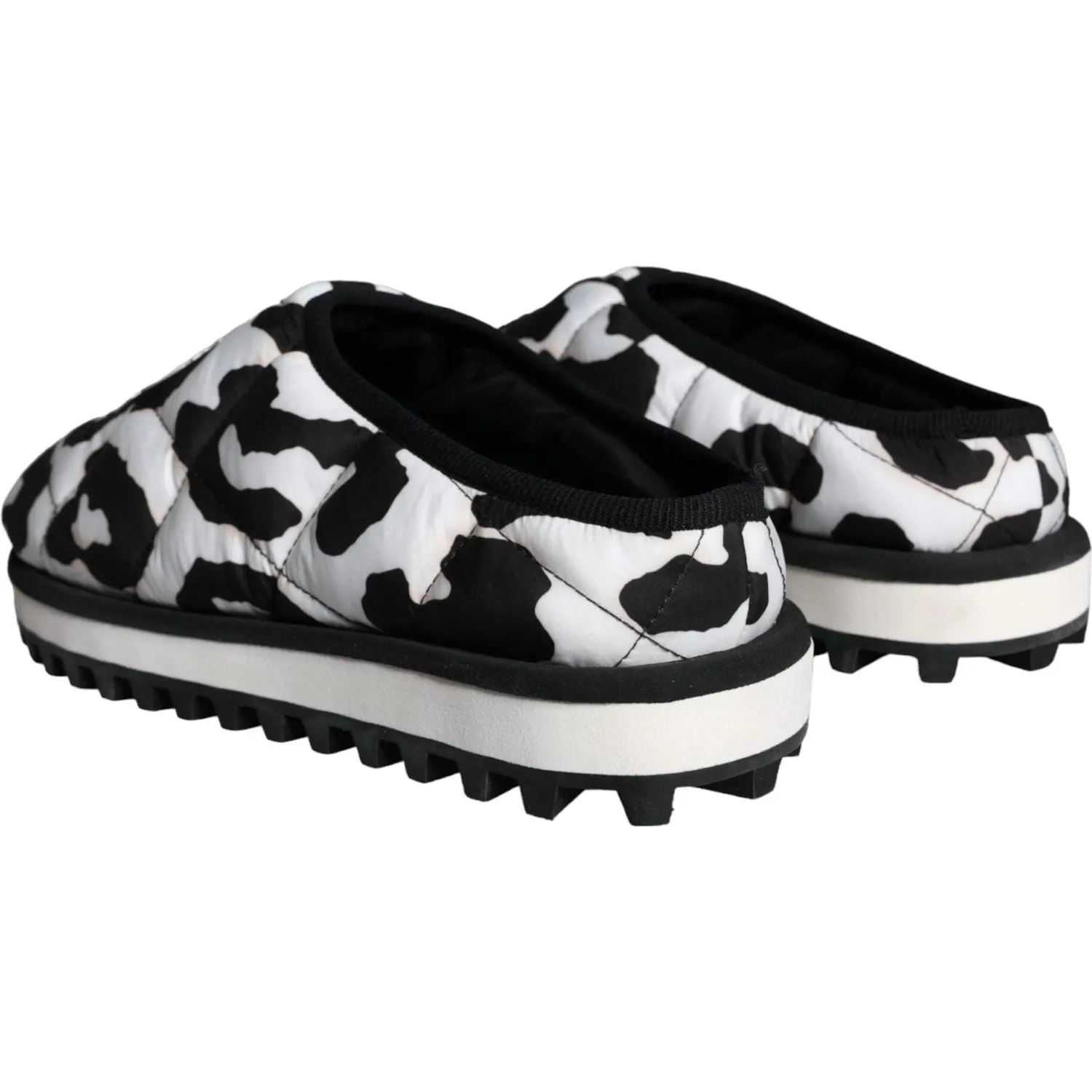 Dolce & Gabbana Black White Quilted Logo Sandals Slides Shoes Family Friendly Sandals Resorts