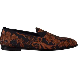 Dolce & Gabbana Blue Rust Floral Slippers Loafers Shoes Lugz Slippers