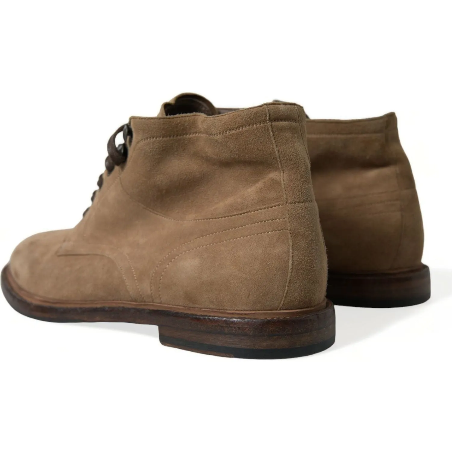 Dolce & Gabbana Brown Leather Lace Up Ankle Boots Shoes Composite Safety Boots Vs Steel Toe