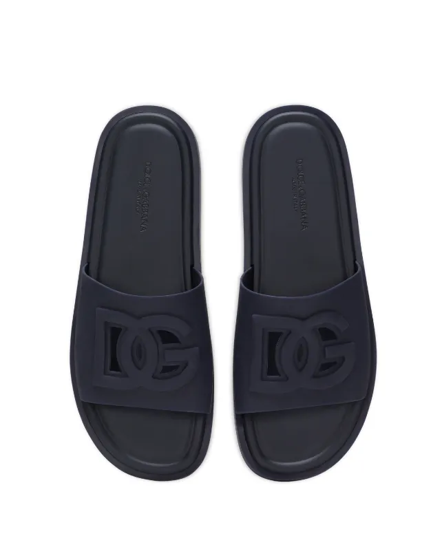 Dolce & Gabbana logo-embossed cut-out slides Espadrille Platform Sandals