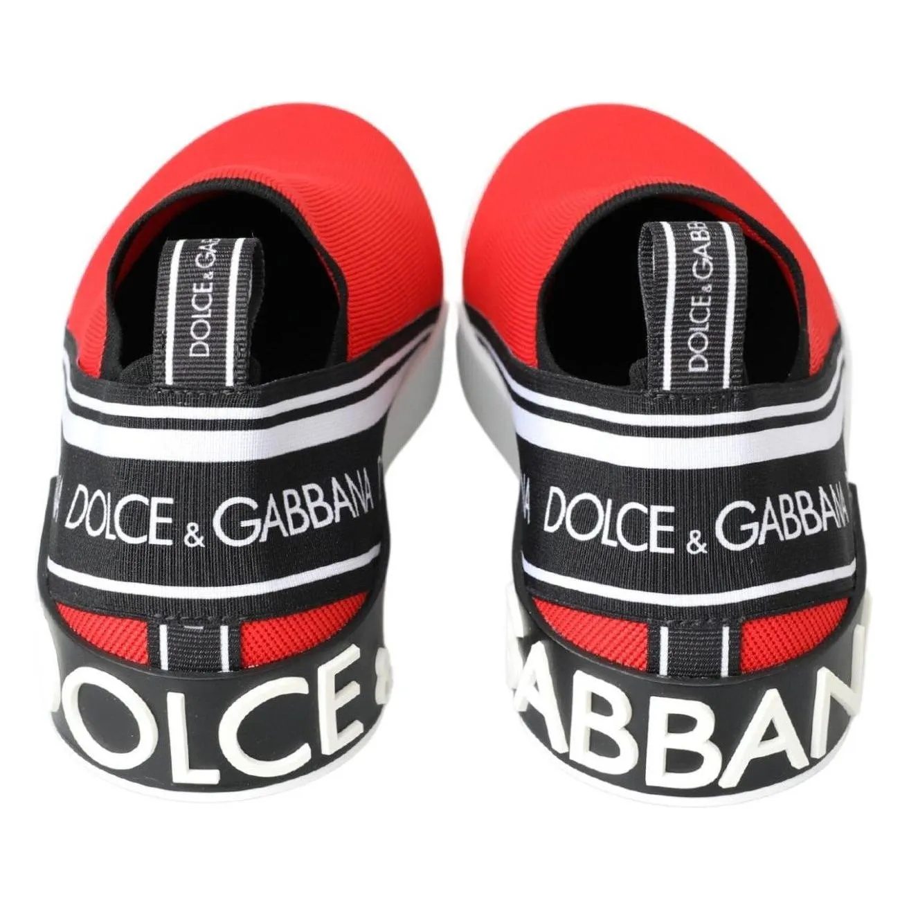 Convertible Shoes Flats To Heels Dolce & Gabbana Red White Flat Sneakers Loafers Shoes
