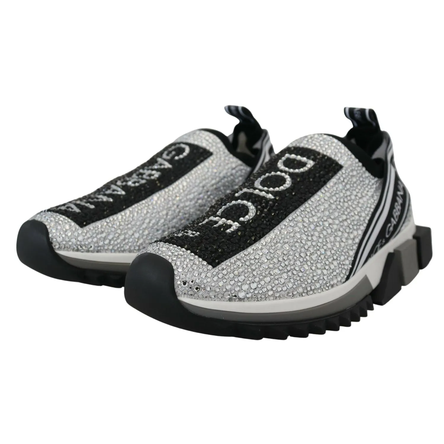 Essentials Shirt Sneakers Outfit Dolce & Gabbana Silver Rhinestones Sorrento Sneakers Shoes