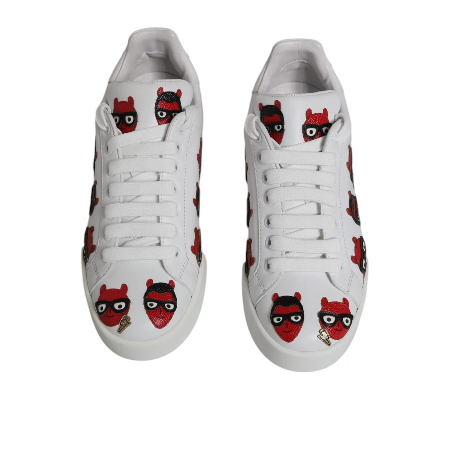 Cool Running Sneakers Dolce & Gabbana White Devil Face Portofino Sneakers Shoes