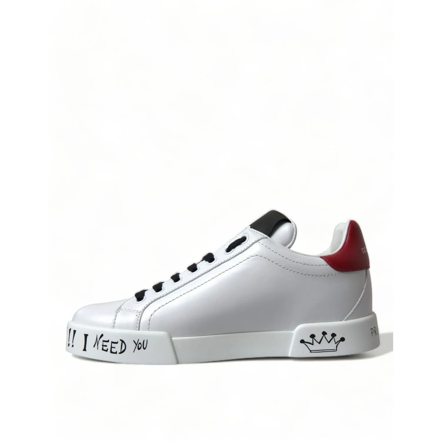 Dolce & Gabbana White Love Patch Portofino Classic Sneakers Shoes Printable Sneakers