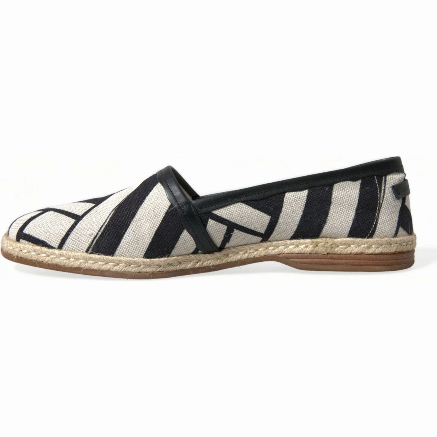 Dolce & Gabbana Beige Black Striped Canvas Espadrilles MONDELLO Shoes Chanel Espadrilles Camellia