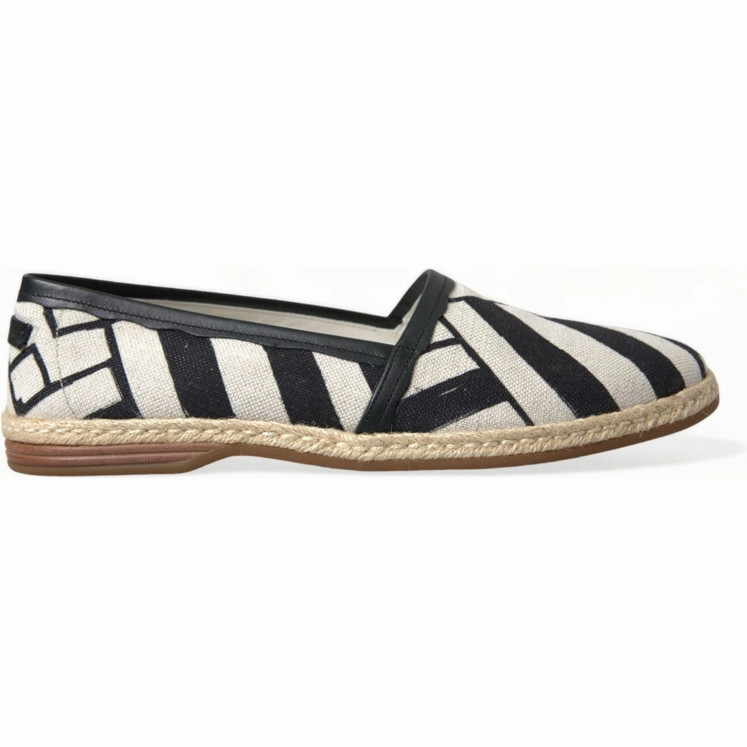 Dune Espadrille Wedges Dolce & Gabbana Beige Black Striped Canvas Espadrilles MONDELLO Shoes