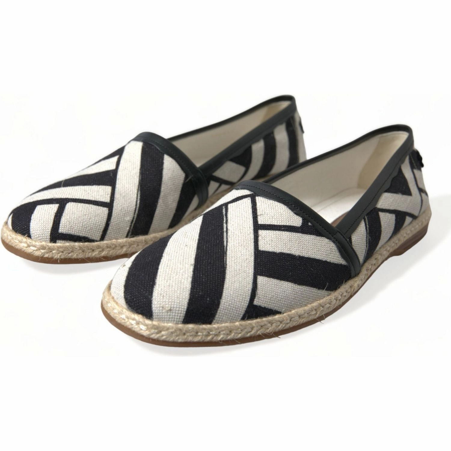 Dolce & Gabbana Beige Black Striped Canvas Espadrilles MONDELLO Shoes Marguerita Espadrille Wedge