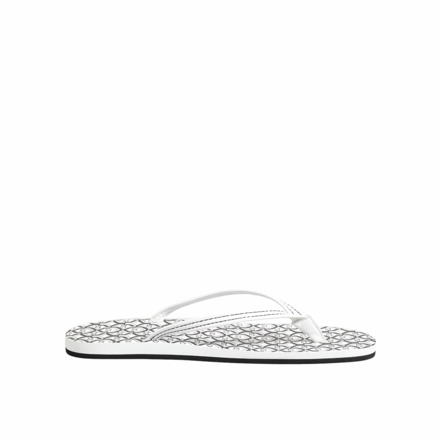 Flat Sole Shoes For Squat Dolce & Gabbana Black White Logo Beachwear Flats Slipper Shoes