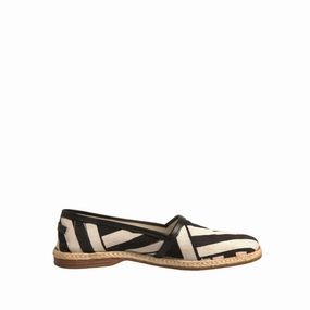 Dolce & Gabbana Black White Stripes Slip On Espadrille Shoes Espadrille Wedge Slide Sandals