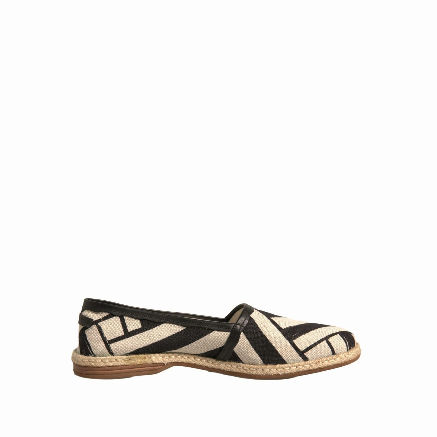 Dolce & Gabbana Black White Stripes Slip On Espadrille Shoes Robert Clergerie Espadrilles