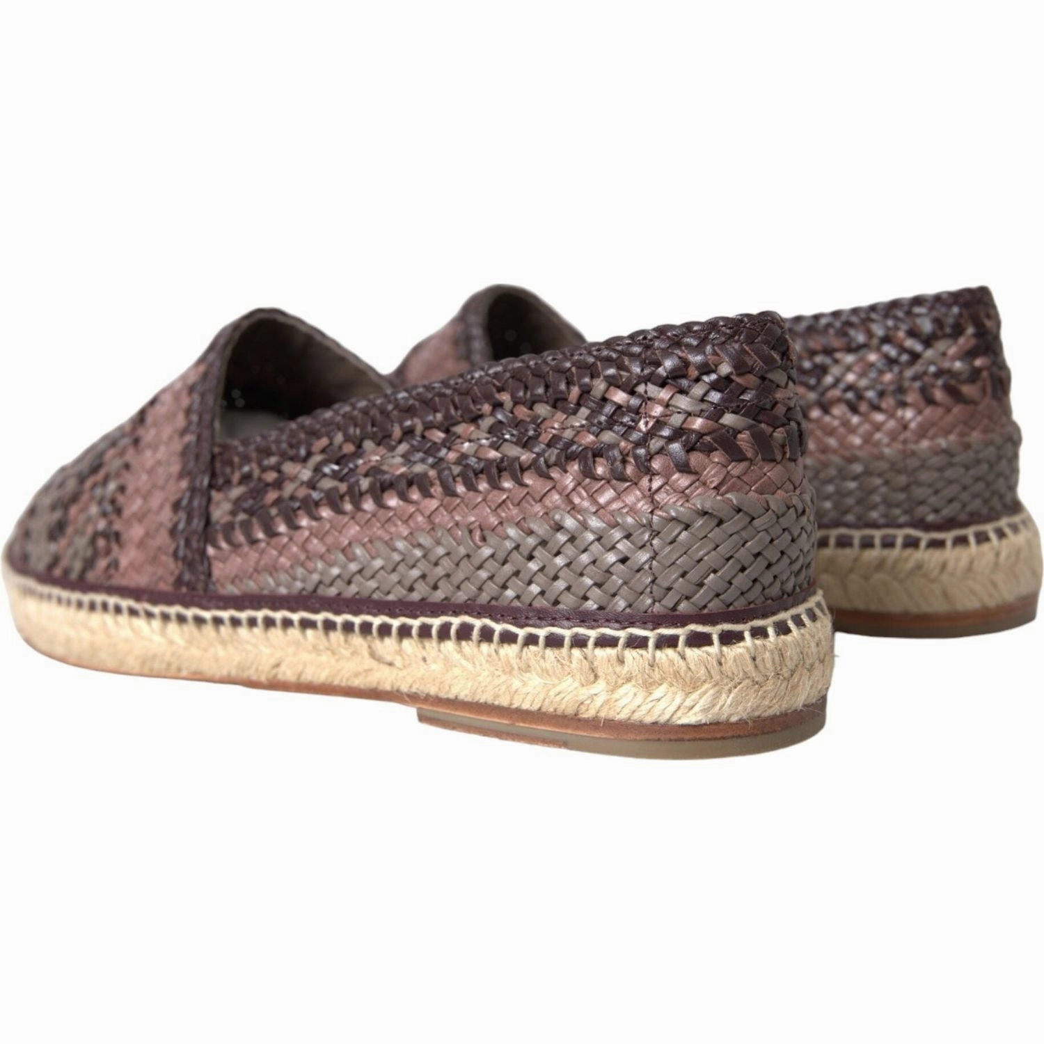Dolce & Gabbana Brown Buffalo Leather Espadrille Flats Shoes Adidas Stan Smith Espadrilles
