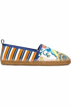 Dior Granville Espadrille With Laces Dolce & Gabbana Maiolica Canvas Espadrilles Sz 11