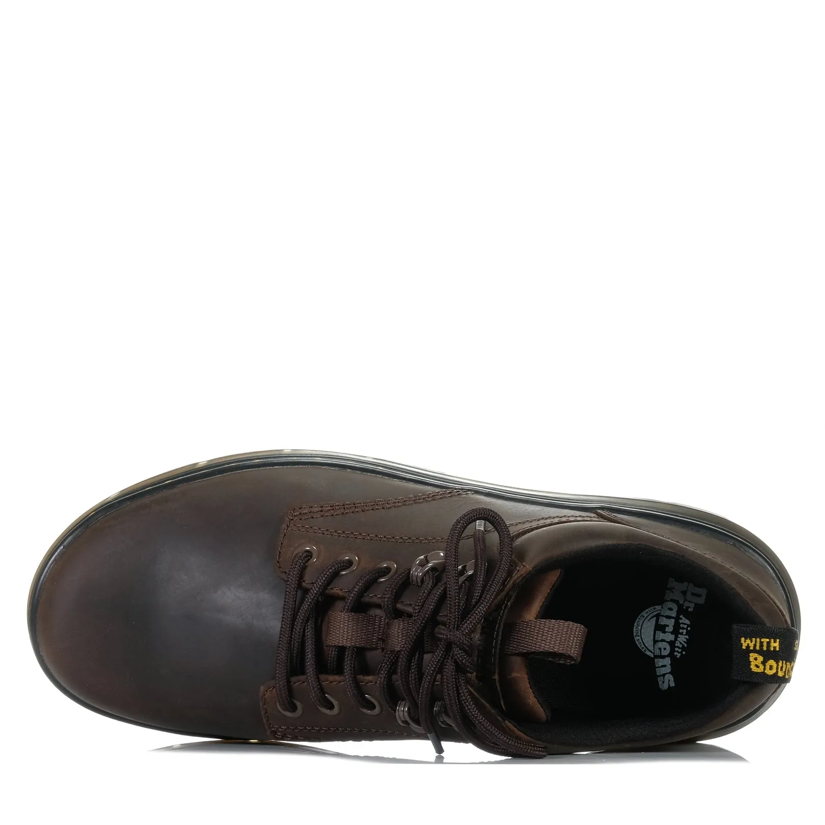 Dr Martens Reeder 5 Tie Shoe Crazy Horse Dark Brown Tan Tactical Boots