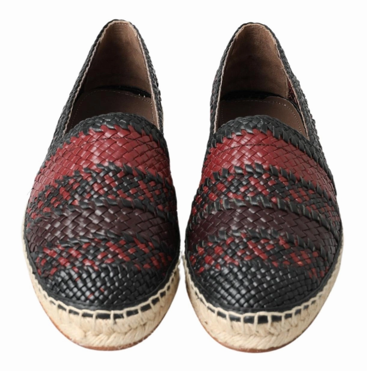 Black Bordeaux Buffalo Leather Espadrille Shoes Espadrilles Miu Miu