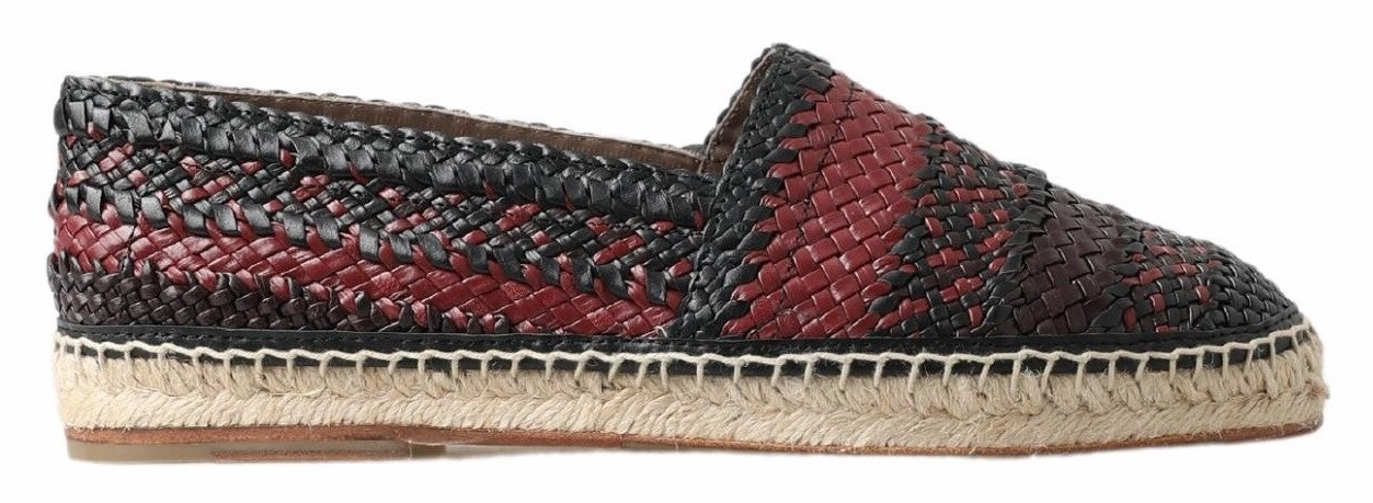 Black Bordeaux Buffalo Leather Espadrille Shoes Espadrilles Brands