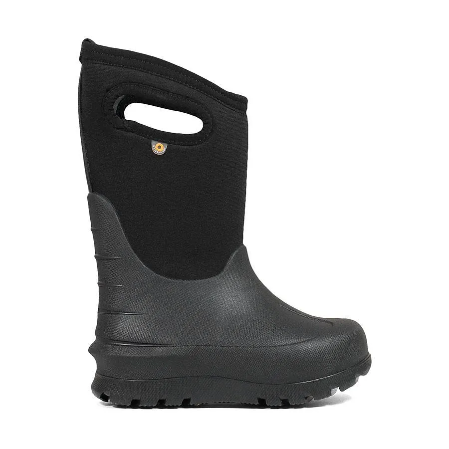 Bogs Neo-Classic Solid Kidss Insulated Rain Boots Black Nurse Waterproof Shoes