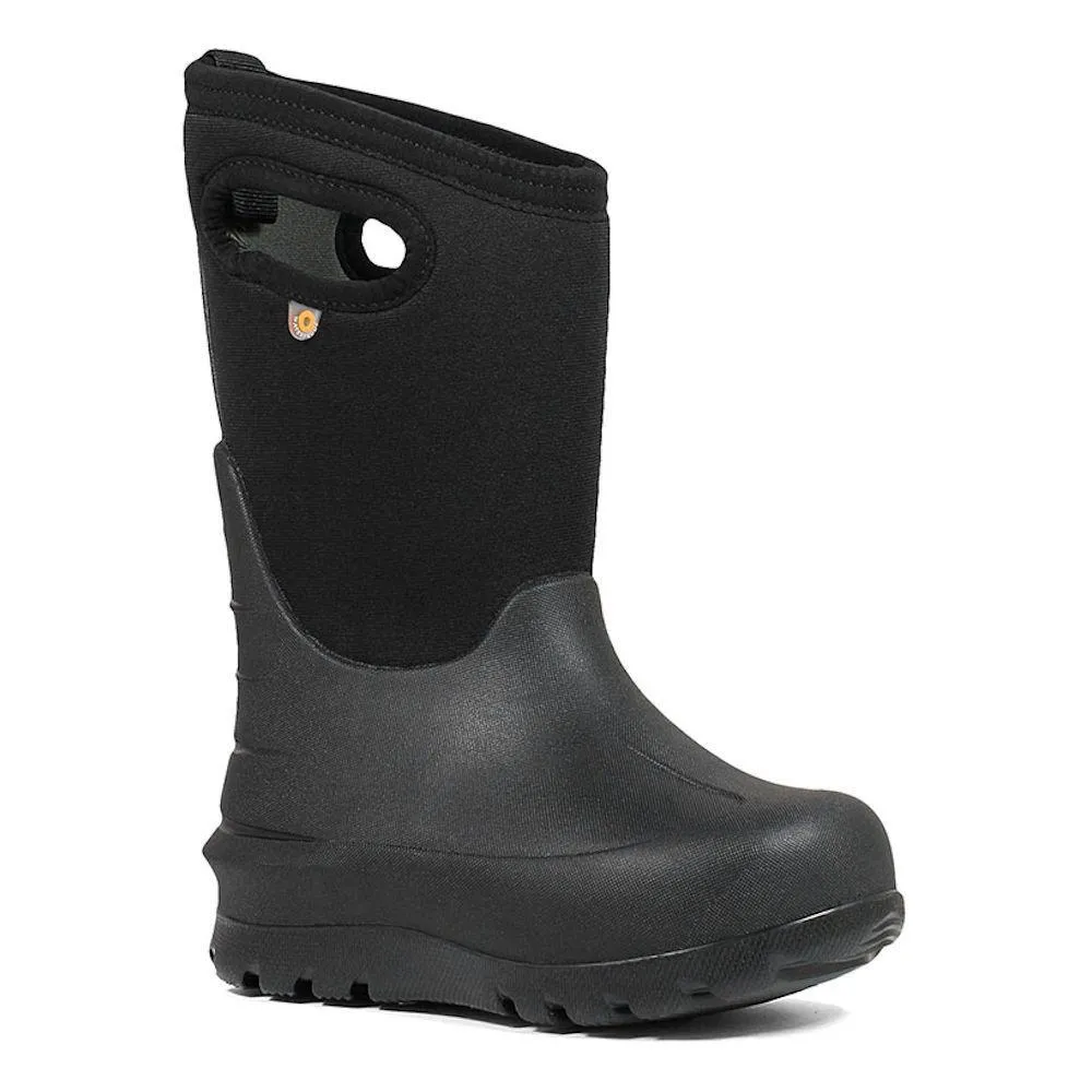 Work Shoes Steel Toe Waterproof Bogs Neo-Classic Solid Kidss Insulated Rain Boots Black