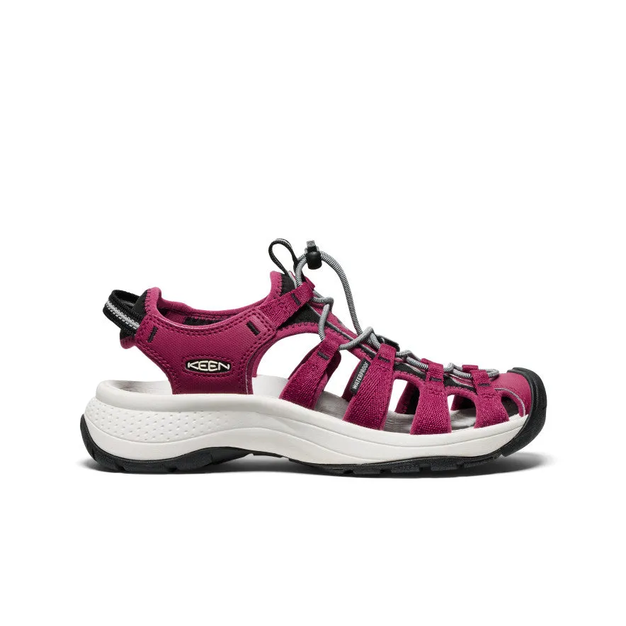 New Trail Shoes Women's Astoria West Sandal  |  Beaujolais/Star White