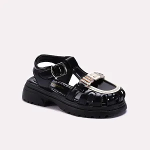 Baby Black Casual Sandal 0721043 Nice Flat Shoes To Wear With Dresses