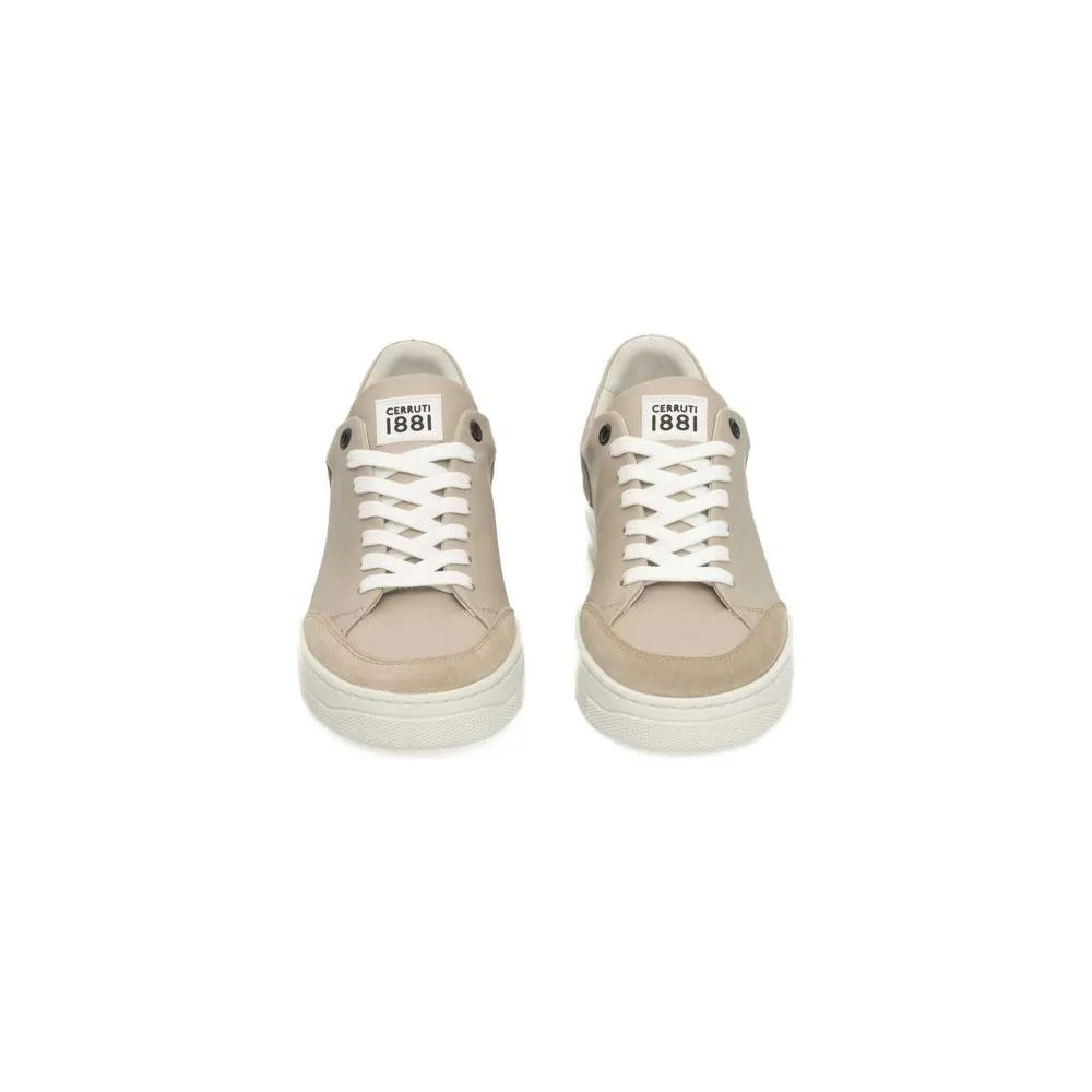 Cerruti 1881 Beige Cowhide Women Sneaker Easy Spirit Shoes Sneakers