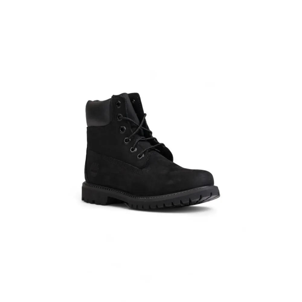 Timberland Black Recycled Leather Lace-Up Boots Waterproof Shoes Barefoot