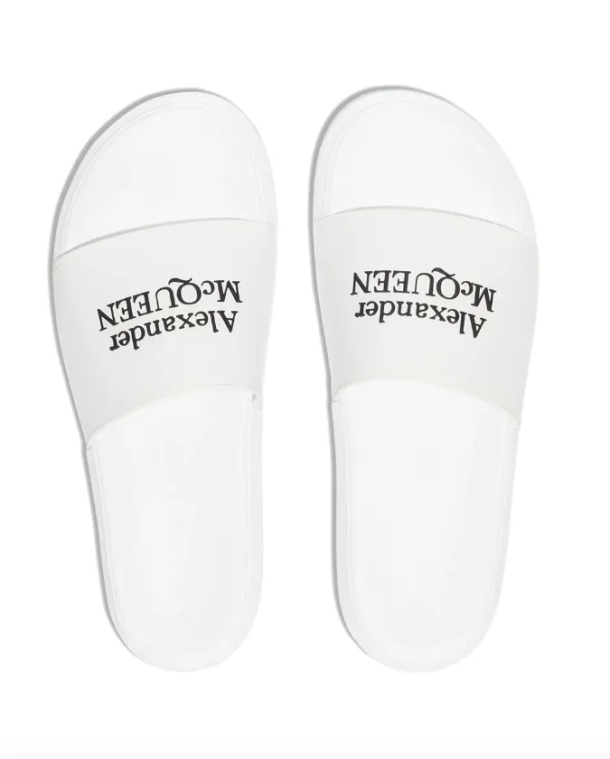 Sandals Grande Antigua Resort & Spa Alexander McQueen logo-embossed slides