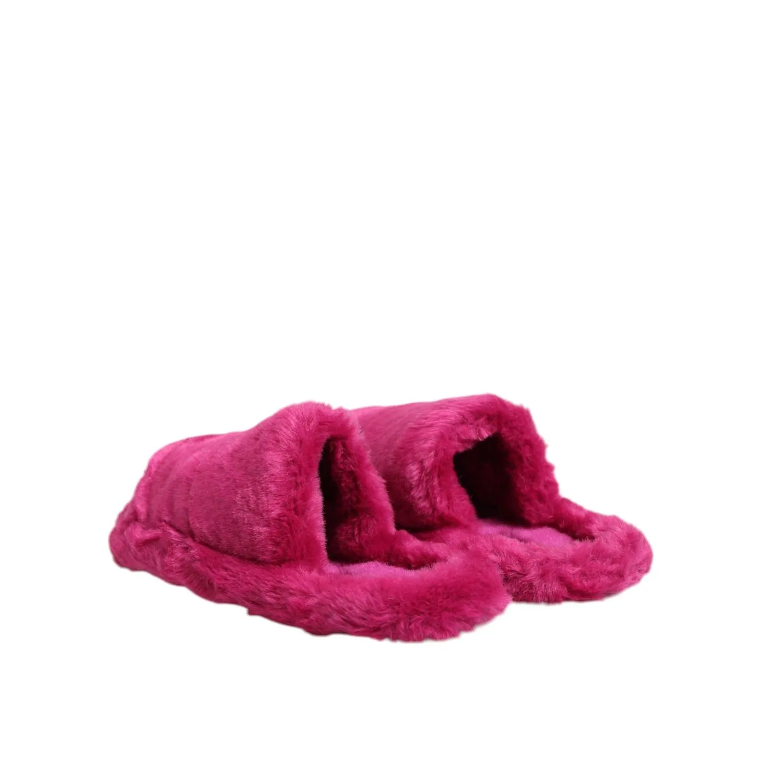 Dolce & Gabbana Pink Acrylic Faux Fur Mens Flats Sandals Shoes Closed Toe Strappy Sandals