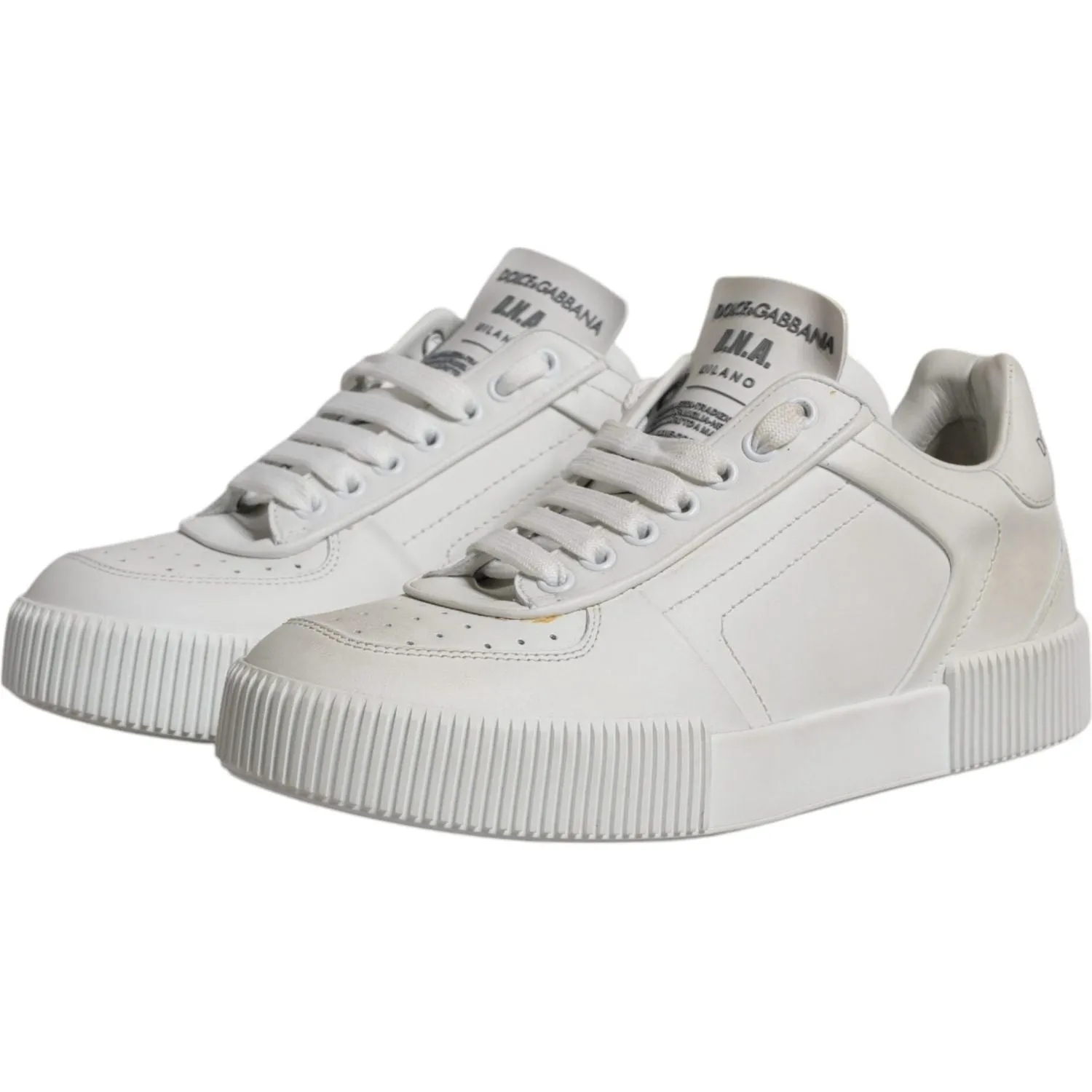 Dsw Platform Sneakers Dolce & Gabbana White Miami Leather Low Top Sneakers Shoes