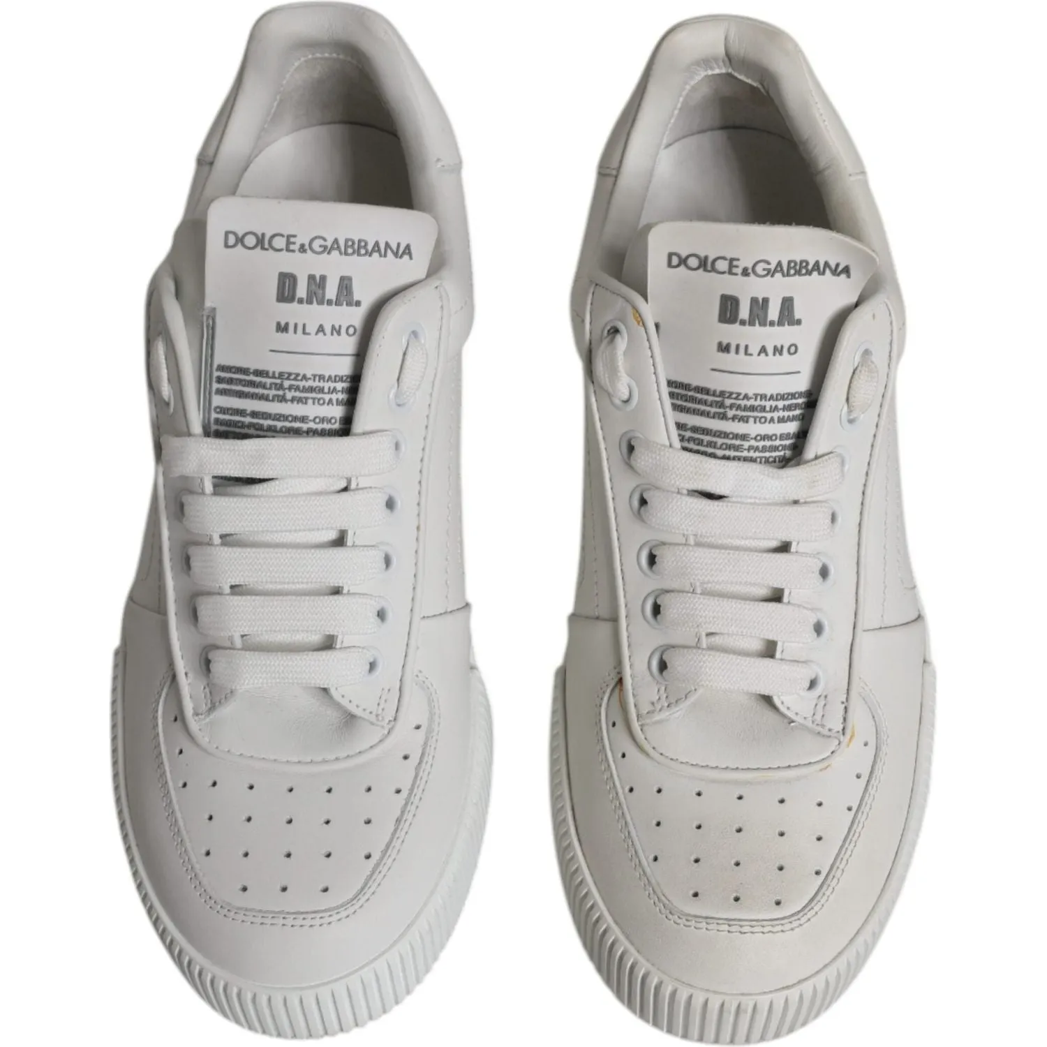 White Low Top Sneakers Dolce & Gabbana White Miami Leather Low Top Sneakers Shoes