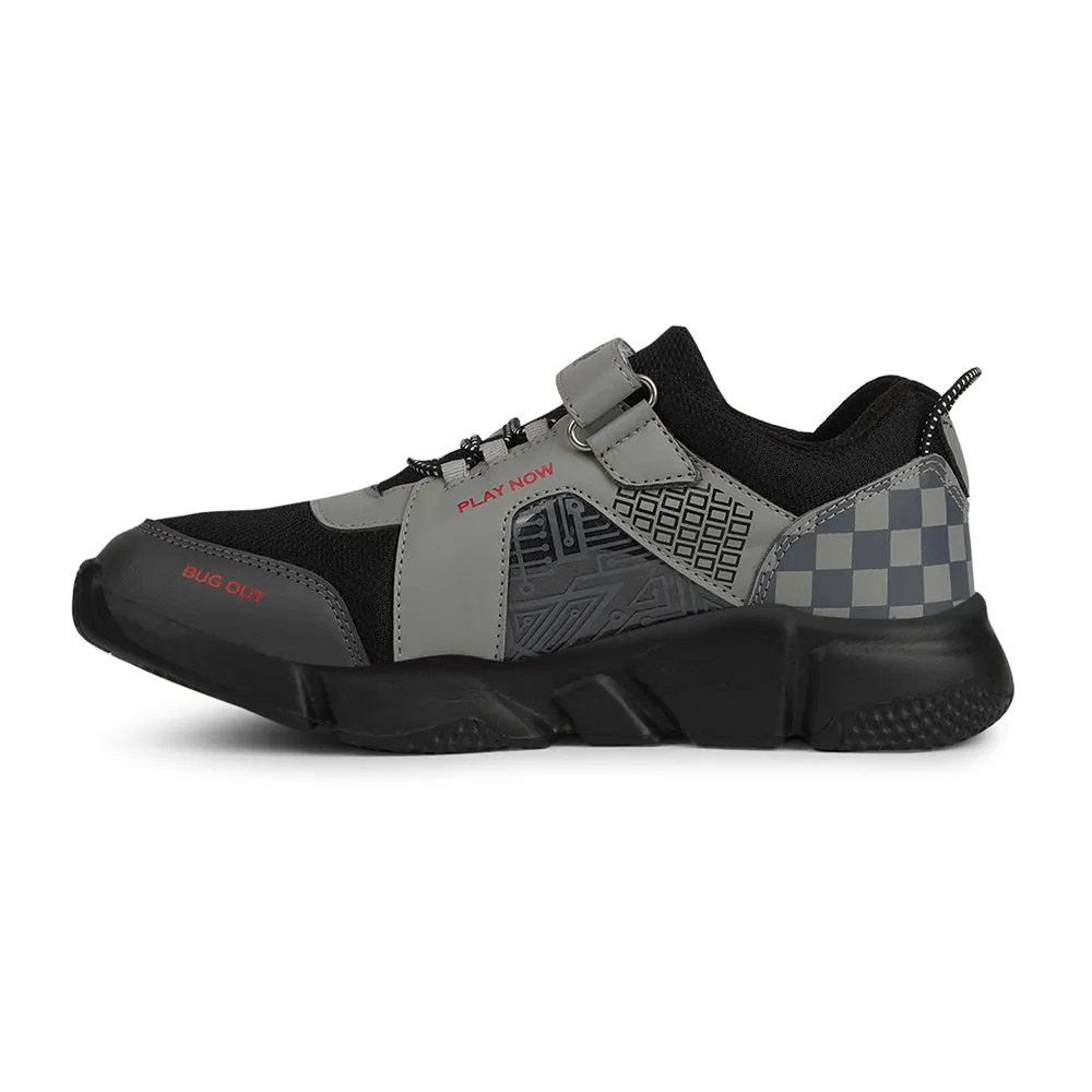 Leap7x Grey Non Lacing Sports Running Shoes For Kids POLAR 50 By Liberty Best 5 Km Running Shoes