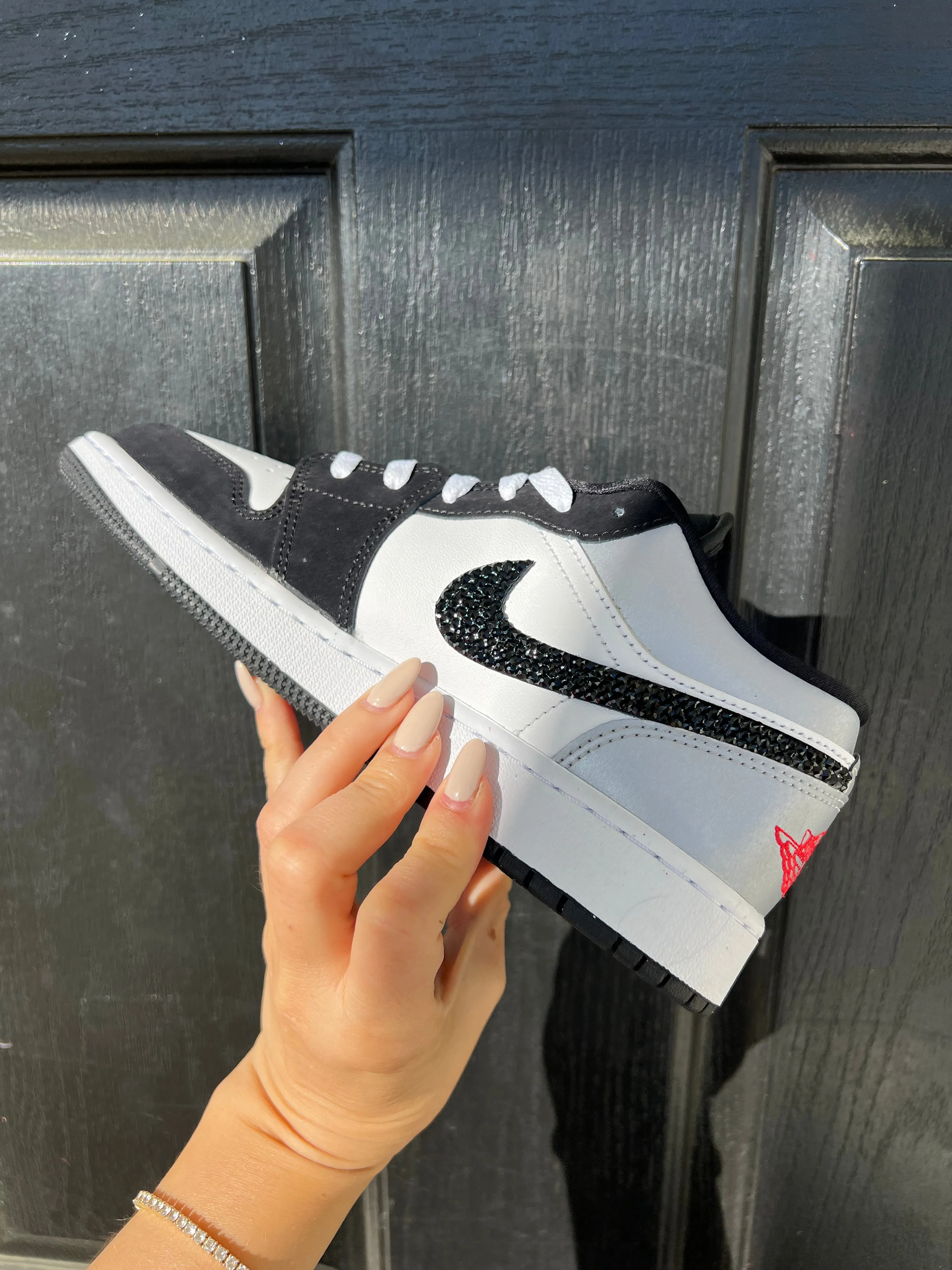 Adidas Ultraboost 4.0 Running Shoes SIZE 9 White Black Metallic Swarovski Womens Air Jordan 1 Low Shoes