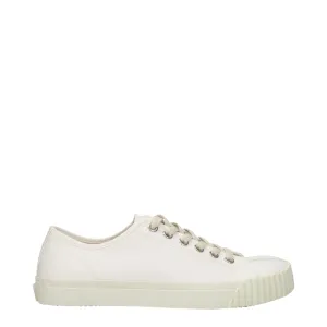 Maison Margiela White Fabric Low Top Sneakers Flat Shoes At Macy's