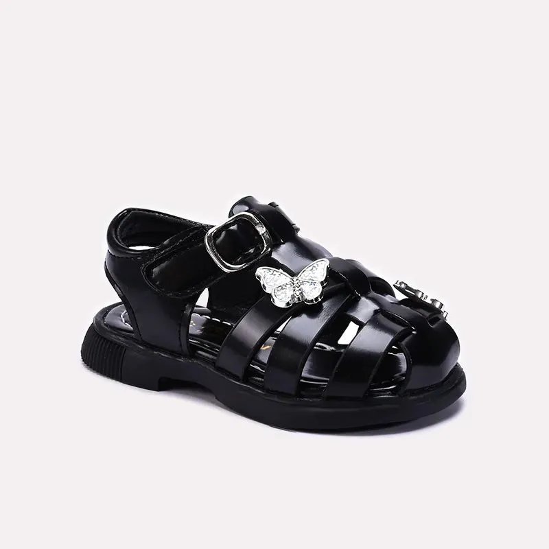Baby Black Casual Sandal 0721040 Mule Shoes Flat Ladies